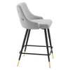 Adorn Performance Velvet Counter Stool - No Shipping Charges MDY-EEI-3908-GRY