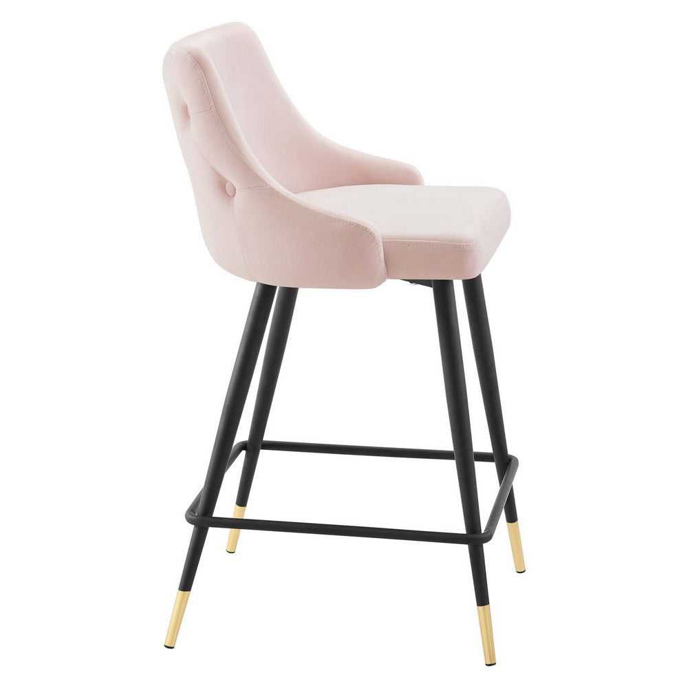 Modway Adorn Tufted Performance Velvet Counter Stool Pink MDY-EEI-3908-PNK