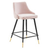 Modway Adorn Tufted Performance Velvet Counter Stool, Pink