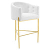 Modway Savour Tufted Performance Velvet Bar Stool White MDY-EEI-3911-WHI