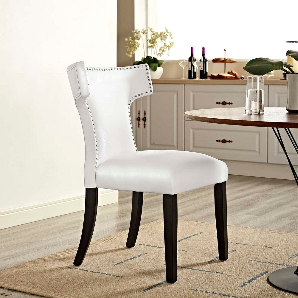 Modway Curve Vinyl Dining Chair White MDY-EEI-3922-WHI