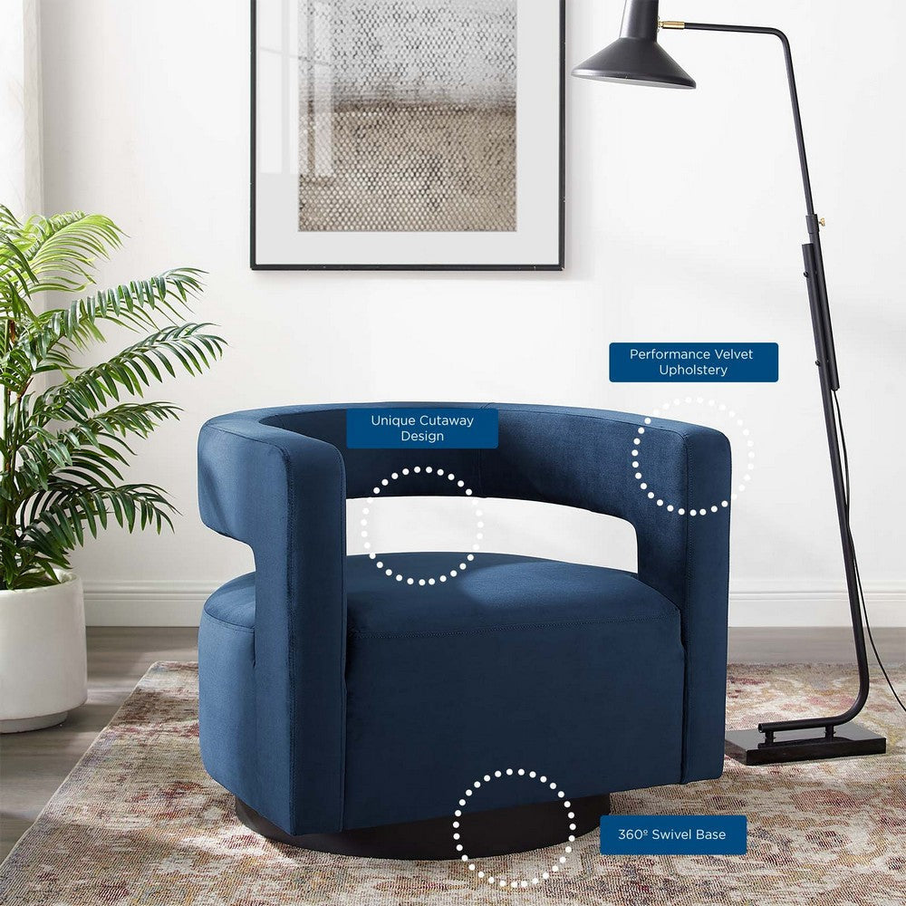 Modway Spin armchairs, Midnight Blue