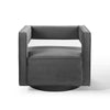 Booth Performance Velvet Swivel Armchair - No Shipping Charges MDY-EEI-3948-GRY