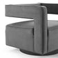 Booth Performance Velvet Swivel Armchair - No Shipping Charges MDY-EEI-3948-GRY