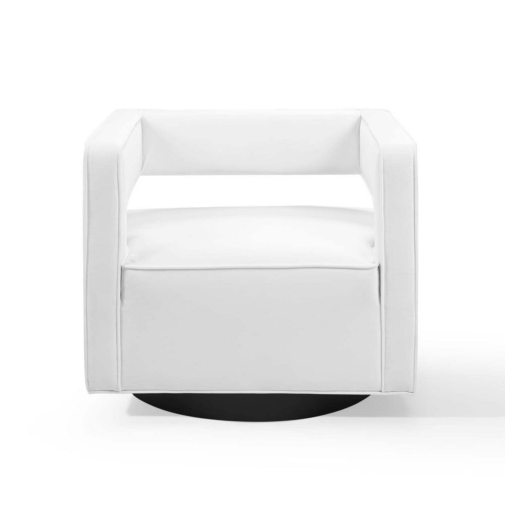 Booth Performance Velvet Swivel Armchair - No Shipping Charges MDY-EEI-3948-WHI