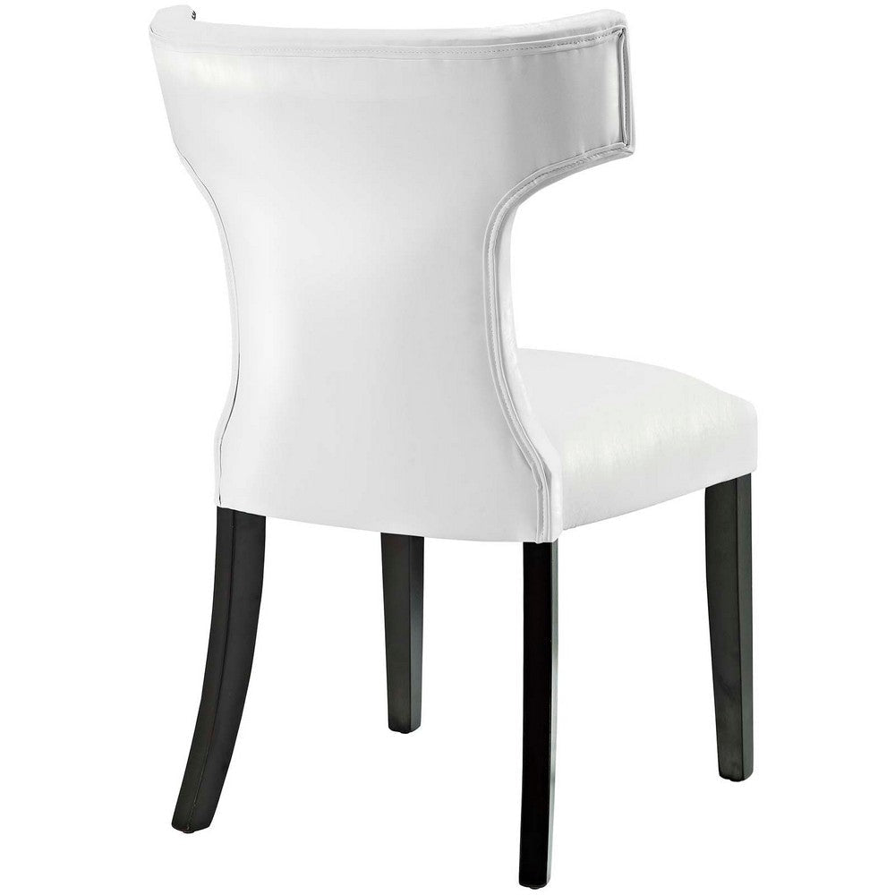 Modway Curve Vinyl Set of 2 Two Dining Chairs White MDY-EEI-3949-WHI