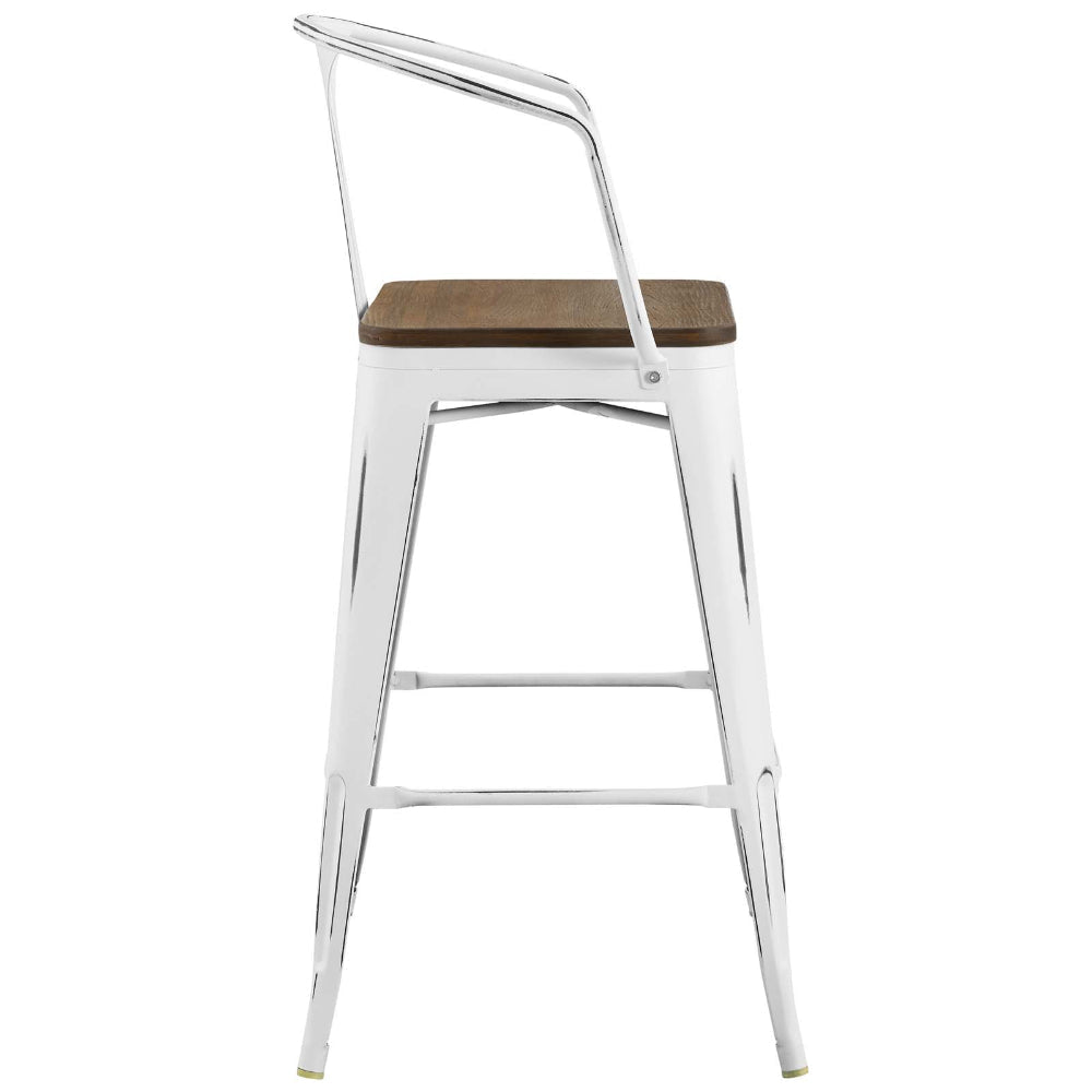 Promenade Bar Stool Set of 2 - No Shipping Charges MDY-EEI-3954-WHI