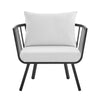 Modway Riverside Outdoor Furniture Two Armchairs Gray White MDY-EEI-3960-SLA-WHI