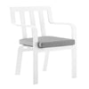 Modway EEI-3961-WHI-GRY Baxley Lounge & Deep Seating Sets Two Dining Chairs White Gray MDY-EEI-3961-WHI-GRY