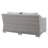 Modway EEI-3973-LGR-GRY Conway Sunbrella Outdoor Patio Wicker Rattan Loveseat Light Gray Gray MDY-EEI-3973-LGR-GRY