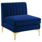 Triumph Channel Tufted Performance Velvet Armless Chair - No Shipping Charges