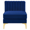 Modway Triumph Channel Tufted Performance Velvet Armless Chair Navy MDY-EEI-3984-NAV