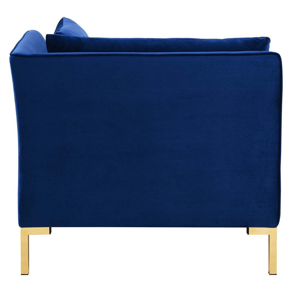 Modway Ardent Performance Velvet Corner Chair Navy MDY-EEI-3985-NAV