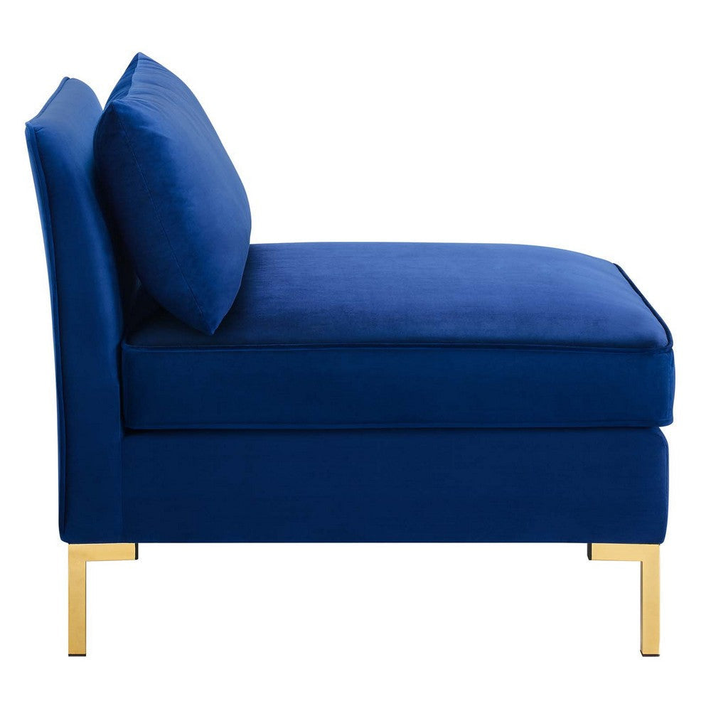 Modway Ardent Performance Velvet Armless Chair Navy MDY-EEI-3986-NAV