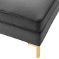 Ardent Performance Velvet Ottoman - No Shipping Charges MDY-EEI-3987-GRY