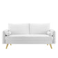 Modway Revive Performance Velvet Sofa White 32.5 x 72 x 33.5 MDY-EEI-3988-WHI