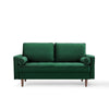 Valour Performance Velvet Loveseat - No Shipping Charges MDY-EEI-4004-GRN