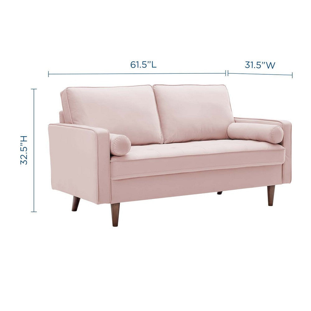 Modway Valour Performance Velvet Loveseat Pink Valour Performance Velvet Loveseat MDY-EEI-4004-PNK