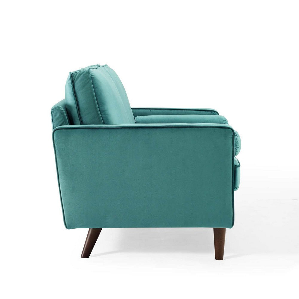 Modway Valour Performance Velvet Loveseat Teal Valour Performance Velvet Loveseat MDY-EEI-4004-TEA