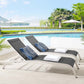 Modway EEI-4005-BLK Savannah Chaise Set Two Lounge Chair Black MDY-EEI-4005-BLK