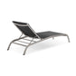 Modway EEI-4006-BLK-SET Savannah Chaise Set Two Lounge Chair w/Side Table Black MDY-EEI-4006-BLK-SET