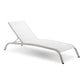 Modway EEI-4006-WHI-SET Savannah Chaise Set Two Lounge Chair w/Side Table White MDY-EEI-4006-WHI-SET