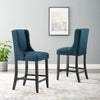 Modway Baron Counter Stool Upholstered Fabric Set of 2 Azure MDY-EEI-4016-AZU