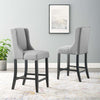 Baron Counter Stool Upholstered Fabric Set of 2 - No Shipping Charges MDY-EEI-4016-LGR