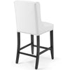 Modway Baron Counter Stool Faux Leather Set of 2 White MDY-EEI-4017-WHI