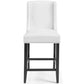 Modway Baron Counter Stool Faux Leather Set of 2 White MDY-EEI-4017-WHI