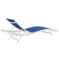 Modway EEI-4038-WHI-NAV Glimpse Outdoor Patio Mesh Chaise Lounge Set of 2 White Navy MDY-EEI-4038-WHI-NAV