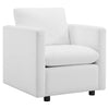 Modway Activate Upholstered Fabric Armchair Set of 2 White MDY-EEI-4078-WHI