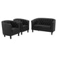 Modway Prospect 3 Piece Upholstered Vinyl Set, Black