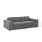 Modway Restore Upholstered Fabric Sectional, 2 Seater Sofa, Charcoal