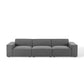 Modway Restore Upholstered Fabric Sectional 3 Seater Sofa Charcoal MDY-EEI-4112-CHA