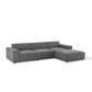 Modway Restore Upholstered Fabric Sectional Sofa, 4-Piece Set, Charcoal