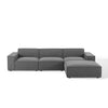 Modway Restore Upholstered Fabric Sectional Sofa 4-Piece Set Charcoal MDY-EEI-4113-CHA