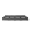 Modway Restore Upholstered Fabric Sectional 4 Seater Sofa Charcoal MDY-EEI-4114-CHA