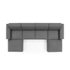 Modway Restore Upholstered Sectional Sofa 6-Piece w/Double Chaise Charcoal MDY-EEI-4116-CHA