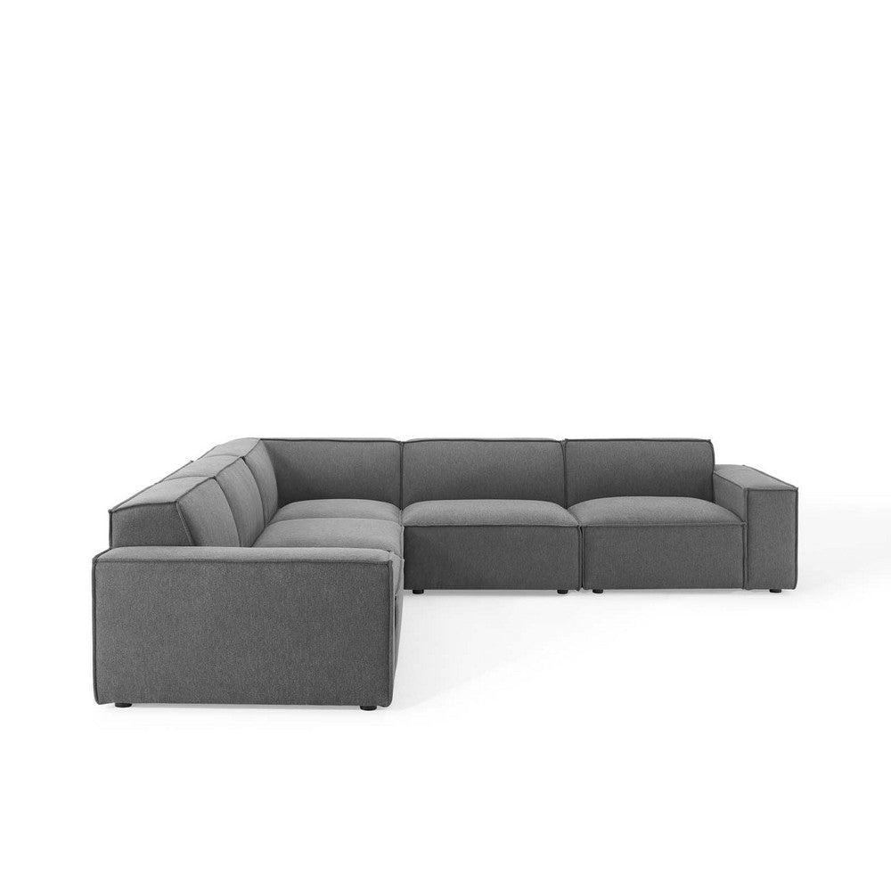 Modway Restore Upholstered Sectional Sofa 5-Piece Set Charcoal MDY-EEI-4117-CHA