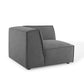 Modway Restore Upholstered Sectional Sofa 5-Piece Set Charcoal MDY-EEI-4117-CHA