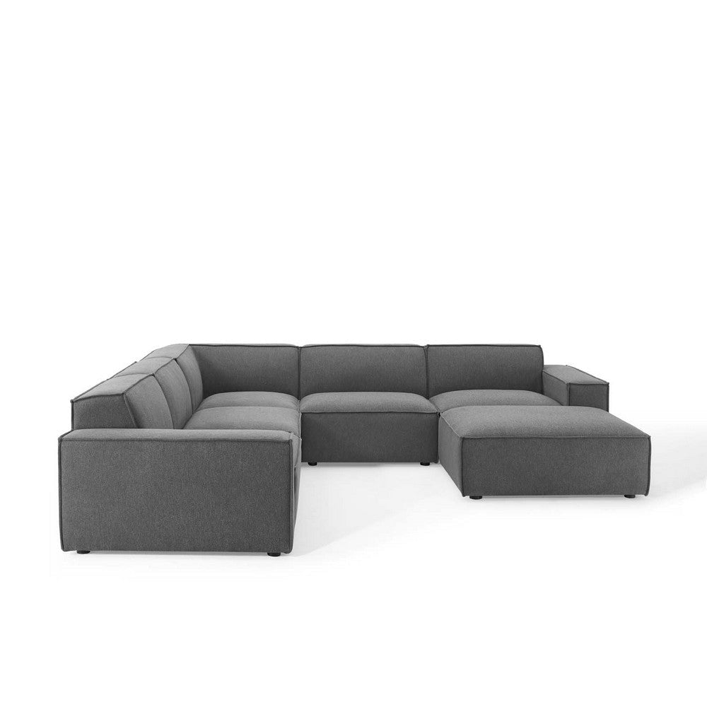 Modway Restore Upholstered Sectional Sofa 6-Piece Set Charcoal MDY-EEI-4118-CHA