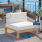 Upland Outdoor Patio Teak Wood Armless Chair - No Shipping Charges MDY-EEI-4125-NAT-WHI