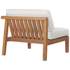 Bayport Outdoor Patio Teak Wood Right-Arm Chair - No Shipping Charges MDY-EEI-4129-NAT-WHI