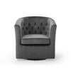 Prospect Tufted Performance Velvet Swivel Armchair - No Shipping Charges MDY-EEI-4138-CHA