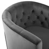 Prospect Tufted Performance Velvet Swivel Armchair - No Shipping Charges MDY-EEI-4138-CHA