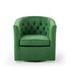 Prospect Tufted Performance Velvet Swivel Armchair - No Shipping Charges MDY-EEI-4138-CHA