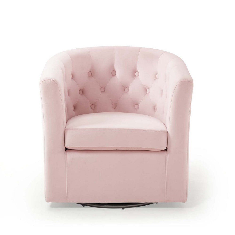 Modway Prospect Tufted Performance Velvet Swivel Armchair Pink MDY-EEI-4138-PNK