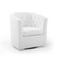 Modway Prospect Tufted Performance Velvet Swivel Armchair, White 28D x 30W x 30H in