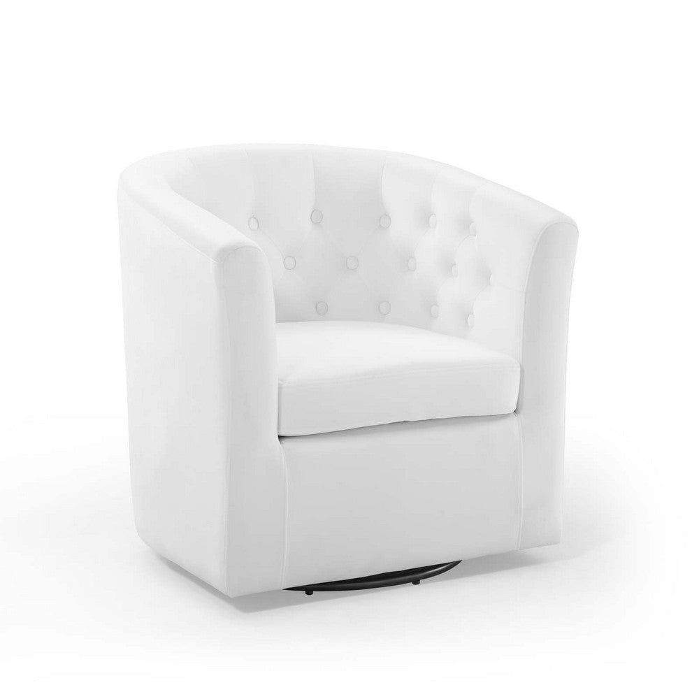 Prospect Tufted Performance Velvet Swivel Armchair